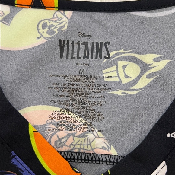 Disney Villains Scrubs Top New Medium - Picture 2 of 8